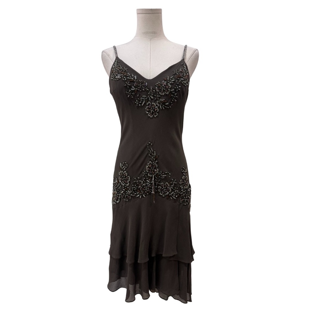 Sue Wong vintage dark green Beaded Dress